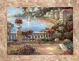 Mediterranean Canvas Paintings - Mediterranean Terrace ii
